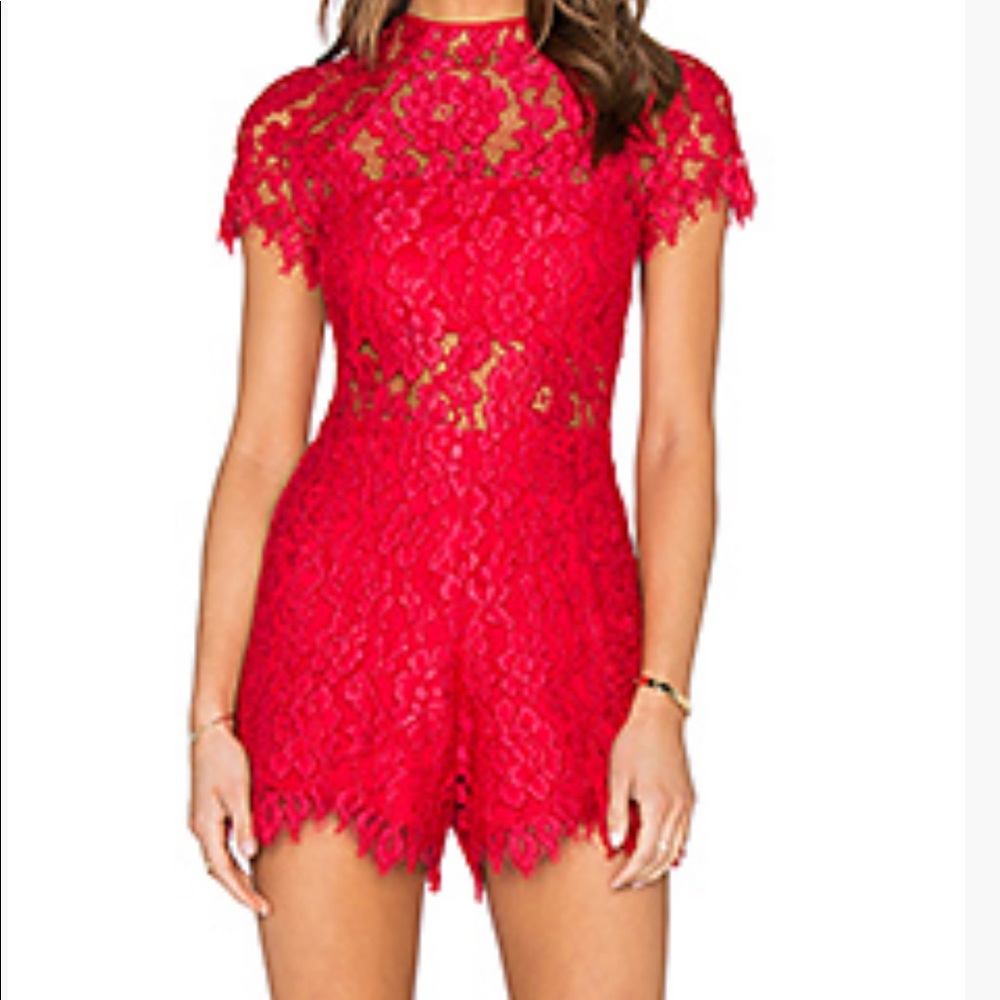 Alexis sexy and stylish red romper. Worn ONCE!